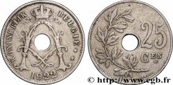 BELGIQUE 25 Centiemen (Centimes) Albert Ier 1922 Bruxelles