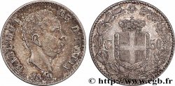 ITALIE - ROYAUME D&nbsp;ITALIE - HUMBERT Ier 50 Centesimi  1889 Rome AU 