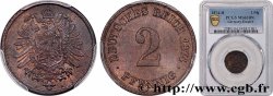 GERMANY 2 Pfennig aigle impérial héraldique 1874 Darmstadt