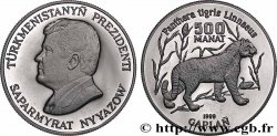 TURKMÉNISTAN 500 Manat Proof Tigre de la Caspienne 1999 Llantrisant