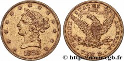 GOLD, PALLADIUM & PLATINUM INVESTMENT 10 Dollars &nbsp;Liberty&nbsp; 1880 Philadelphie