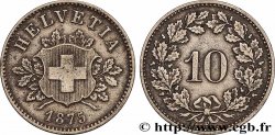 SUISSE 10 Centimes (Rappen) Helvetia 1875 Berne