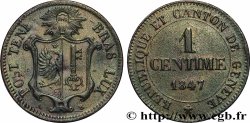 SUISSE - RÉPUBLIQUE DE GENÈVE 1 Centime 1847 