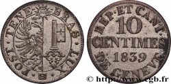 SUISSE - RÉPUBLIQUE DE GENÈVE 10 Centimes 1839 