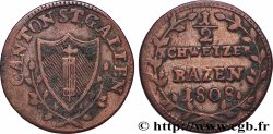 SUISSE - CANTON DE SAINT-GALL 1/2 Batzen - canton de Saint Gall 1808 