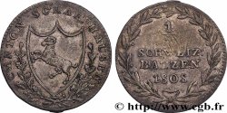 SUISSE - CONFÉDÉRATION HELVÉTIQUE - CANTON DE SCHAFFHAUSEN 1/2 Batzen 1808 