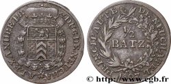 SUISSE - CANTON DE NEUCHATEL 1/2 Batzen Alexandre Berthier 1807 Neuchâtel