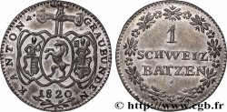 SUISSE - CONFÉDÉRATION HELVÉTIQUE - CANTON DES GRISONS 1 Batzen 1820 