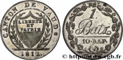 SUISSE - CANTON DE VAUD 1 Batz 10 Rappen 1812 