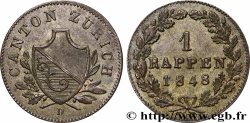 SUISSE - CANTON DE ZÜRICH 1 Rappen Canton de Zurich 1848 