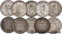 ARGENT D&nbsp;INVESTISSEMENT Lot de 10 x 5 Francs Berger des alpes n.d. Berne