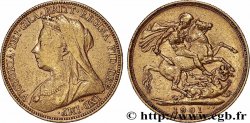 OR, PALLADIUM ET PLATINE INVESTISSEMENT 1 Souverain Victoria type vieille tête 1901 Sydney