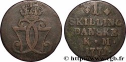 DANEMARK 1 Skilling Christian VII 1771 Copenhague