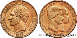 BELGIQUE 10 Centimes Mariage du Duc et de la Duchesse de Brabant 1853 