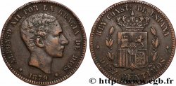 ESPAGNE 10 Centimos Alphonse XII 1879 Oeschger Mesdach & CO
