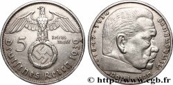 ALLEMAGNE 5 Reichsmark aigle / Maréchal Paul von Hindenburg 1939 Vienne