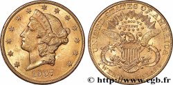 OR, PALLADIUM ET PLATINE INVESTISSEMENT 20 Dollars &nbsp;Liberty&nbsp; 1907 Philadelphie