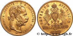 GOLD, PALLADIUM & PLATINUM INVESTMENT 8 Florins ou 20 Francs or François-Joseph Ier 1878 Vienne