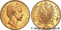 OR, PALLADIUM ET PLATINE INVESTISSEMENT 20 Mark Louis II 1872 Munich