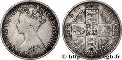 ROYAUME-UNI 1 Florin Victoria couronnée style gothique 1873 Londres