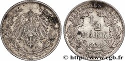 ALLEMAGNE 1/2 Mark Empire aigle impérial 1918 Munich