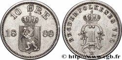 NORWAY - KINGDOM OF NORWAY - OSCAR II 10 Ore  1888 