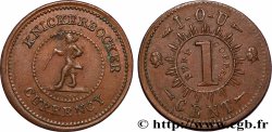 UNITED STATES OF AMERICA 1 Cent (1861-1864) “civil war token”, Knickerbocker n.d.  AU 