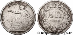 SWITZERLAND 1/2 Franc Helvetia 1850 Paris