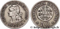 ANGOLA 50 Centavos monnayage colonial Portugais 1927 