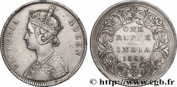 BRITISH INDIA 1 Roupie Victoria 1862 Calcutta