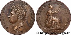 UNITED KINGDOM 1/2 Penny Georges IV 1827 