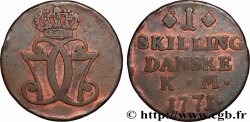 DANEMARK 1 Skilling Christian VII 1771 Copenhague
