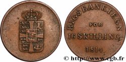 DANEMARK 16 Skilling (Jeton de la Rigsbank) 1814 