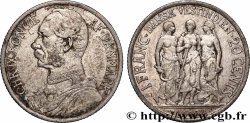 INDES DANOISES 1 Franc (20 Cents) Frederik VII 1905 