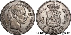 DANEMARK 1 Krone Christian IX 1875 Copenhague