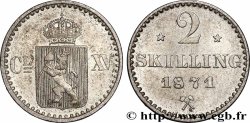 NORVÈGE 2 Skilling Charles XV 1871 