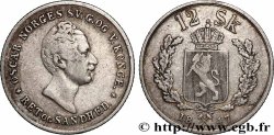 NORVÈGE 12 Skilling Oscar Ier roi de Norvège et Suède 1845 