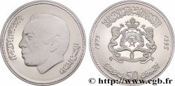 MAROC 50 Dirhams roi Hassan II AH 1395 Proof Indépendance 1975 