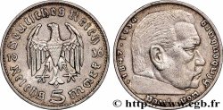 ALLEMAGNE 5 Reichsmark Maréchal Paul von Hindenburg 1936 Stuttgart