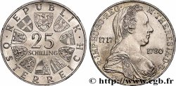 AUTRICHE 25 Schilling Proof 250e anniversaire de l’impératrice Marie-Thérèse 1967 Vienne