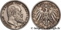 ALLEMAGNE - ROYAUME DE WURTEMBERG - GUILLAUME II 3 Mark  1909 Stuttgart