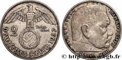 ALLEMAGNE 2 Reichsmark Maréchal Paul von Hindenburg 1937 Hambourg 