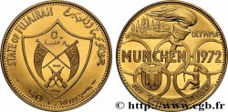 FUJAIRAH 50 Riyals Proof Jeux Olympiques de Munich en bronze doré 1969  MS 