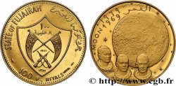 FUJAIRAH 100 Riyals Proof Apollo XI en bronze doré 1969  MS 