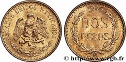 GOLD, PALLADIUM & PLATINUM INVESTMENT 2 Pesos 1945 Mexico