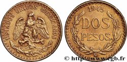 GOLD, PALLADIUM & PLATINUM INVESTMENT 2 Pesos 1945 Mexico