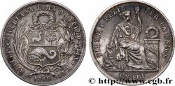 PERU 1 Sol “Liberté” assise 1866 Lima
