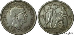 ITALY 20 Lire an  VI, Victor Emmanuel III / licteur au faisceau saluant l’Italie assise 1927 Rome - R
