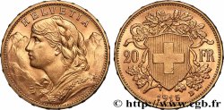 GOLD, PALLADIUM & PLATINUM INVESTMENT 20 Francs &nbsp;Vreneli&nbsp;  1915 Berne