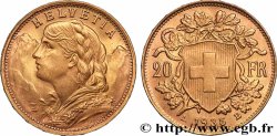 GOLD, PALLADIUM & PLATINUM INVESTMENT 20 Francs &nbsp;Vreneli&nbsp; 1935 Berne